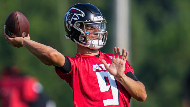 Atlanta Falcons quarterback Desmond Ridder